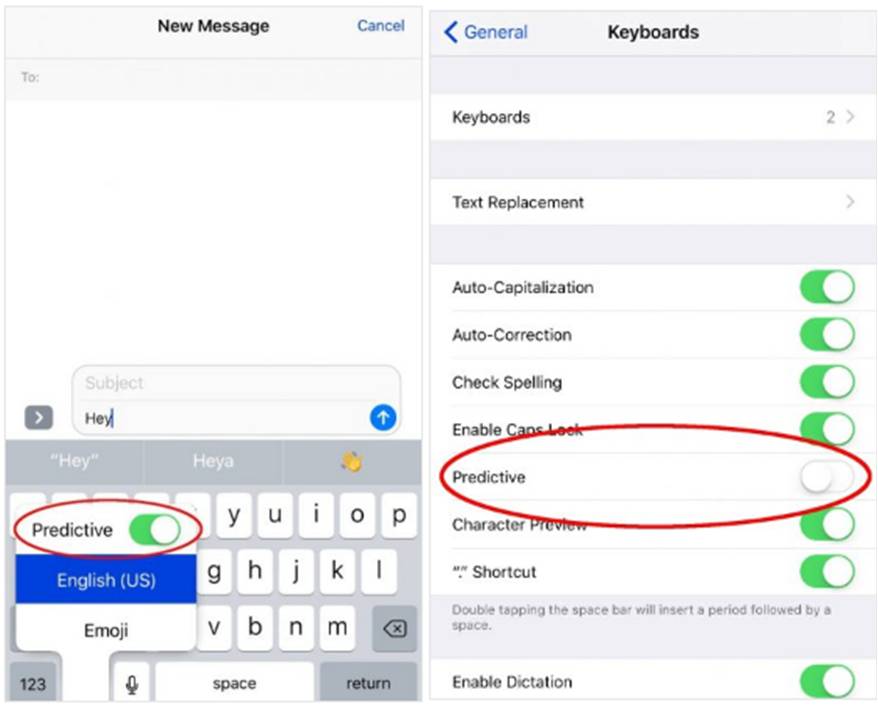 ImageFile: Turn off predictive text