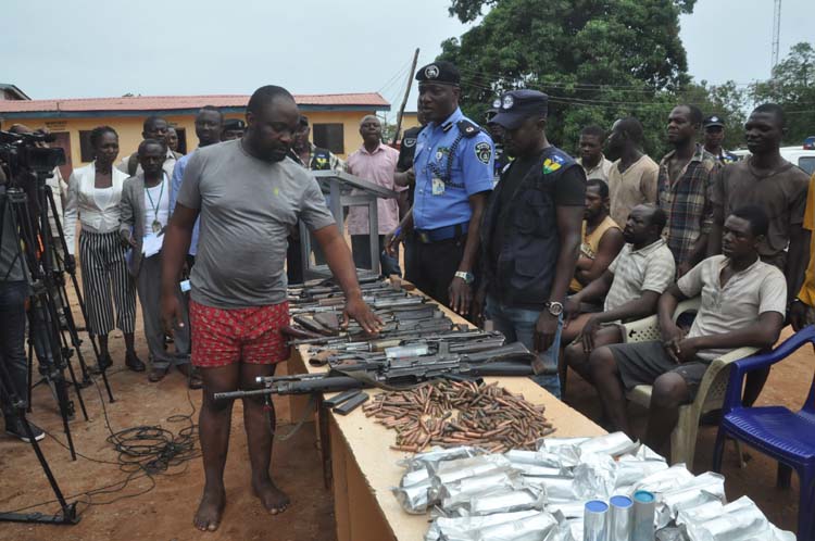Police parade suspects