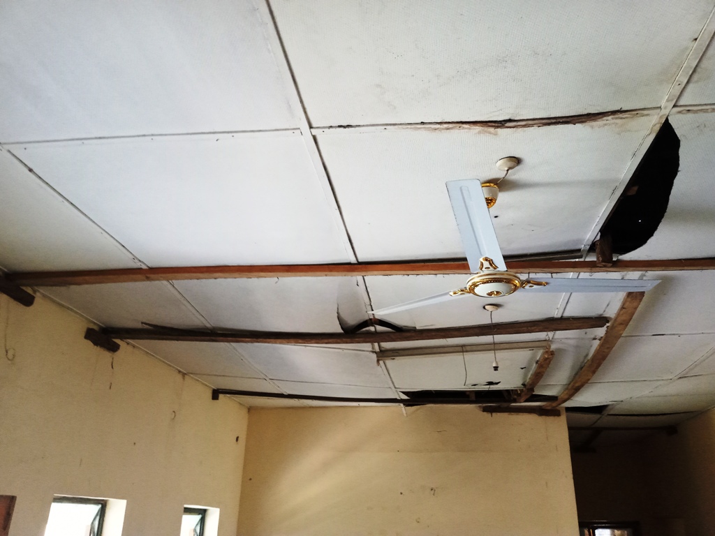 The ceilings of Odi General Hospital are not better than this