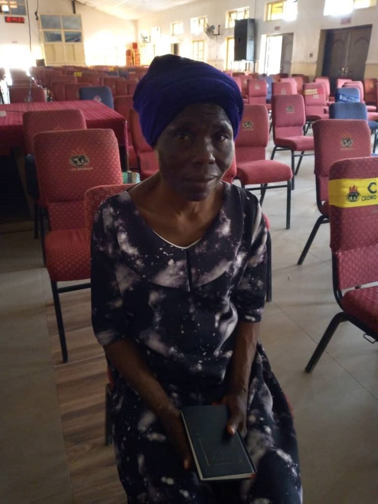 Mrs Veronica David after receiving healing
