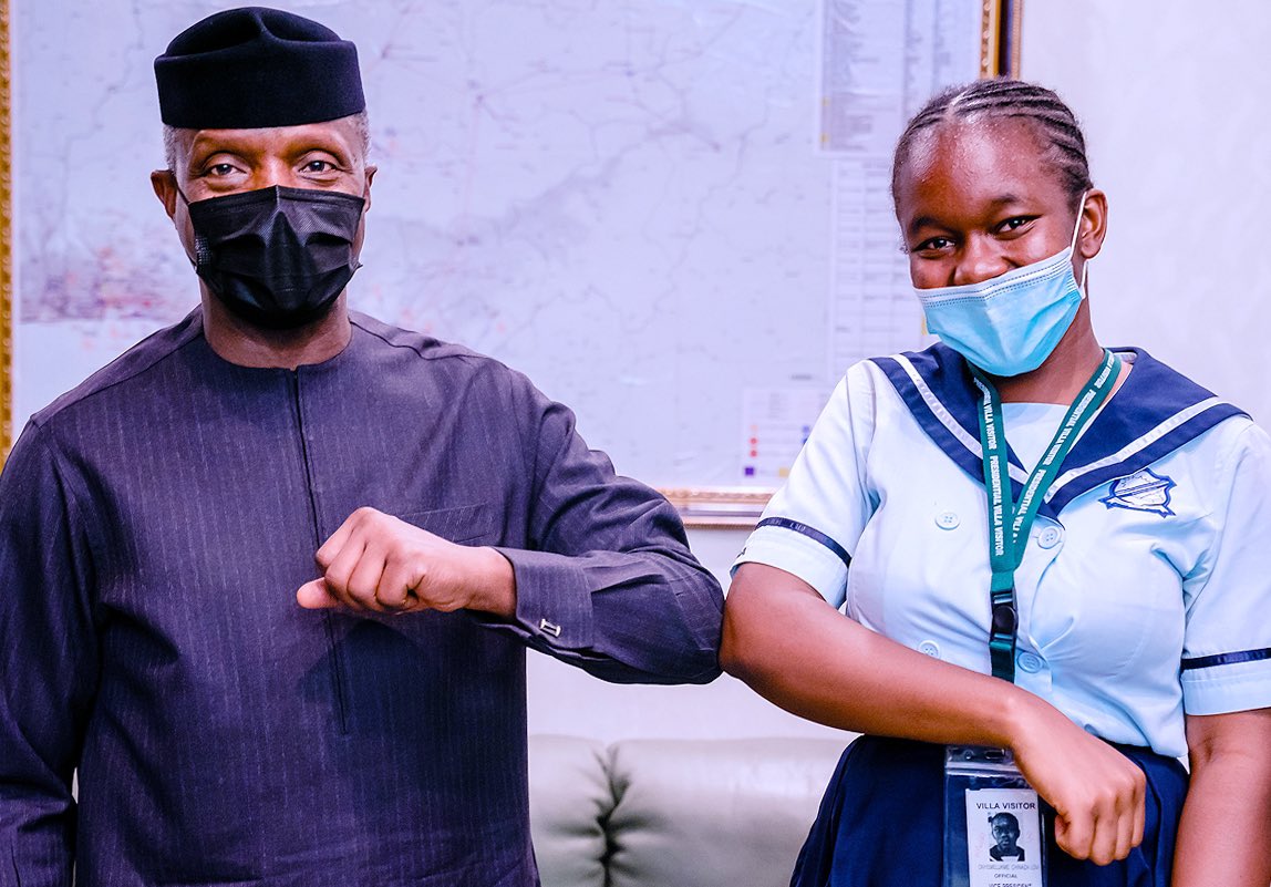Inspiring story: Osinbajo 'adopts' young girl he met in Nyanya market