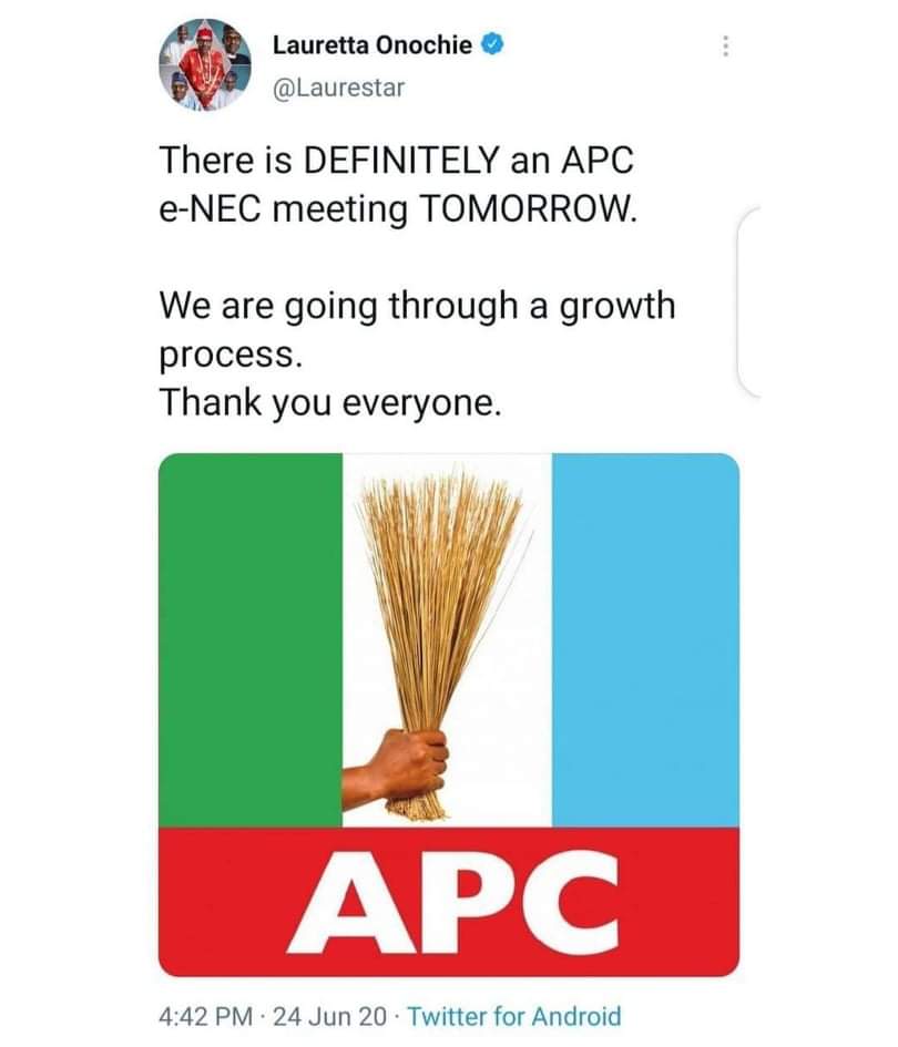 Lauretta Onochie tweet