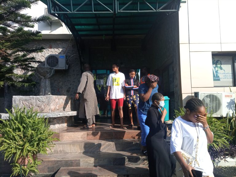 Some suspected commercial sex workers being paraded by the Evacuation Squad of the FCT Social Development Secretariat, on Friday in Abuja.