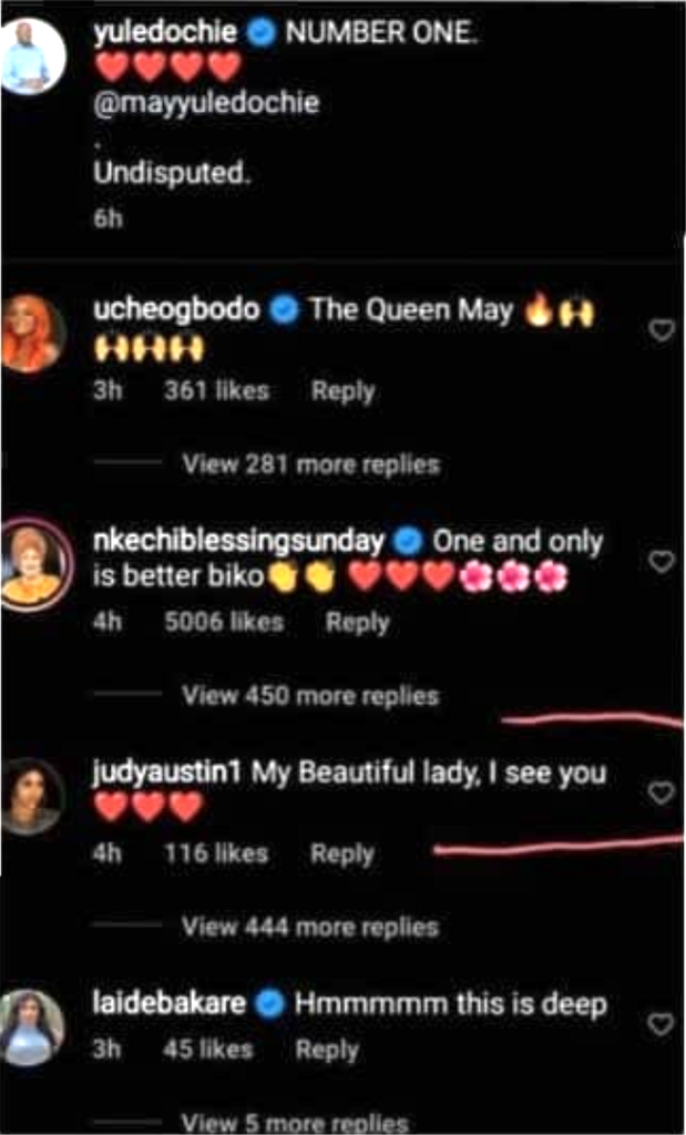 Yul Edochie’s second wife, Judy Austin hails co-wife, May