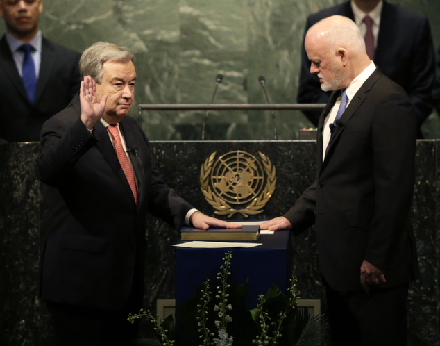 Antonio Guterres officially sworn-in as UN secretary-general