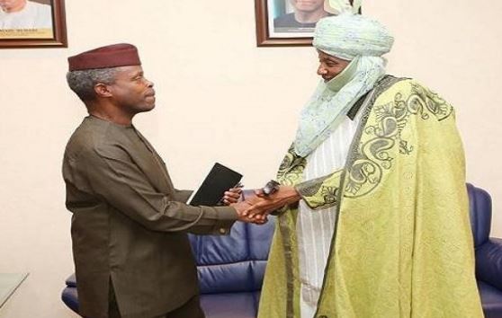 Sanusi meets Osinbajo in Aso Rock Villa