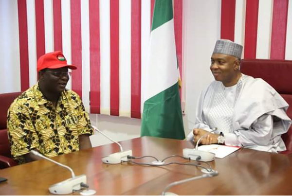 We feel your pains, things can’t continue this way, Saraki assures labour leaders