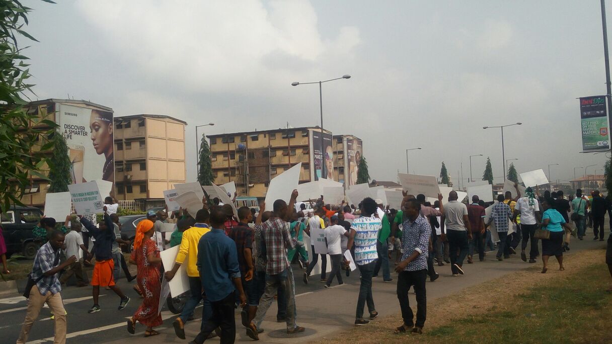 ImageFile: BREAKING: #iStandWithNigeria massive protests hit Nigerian streets