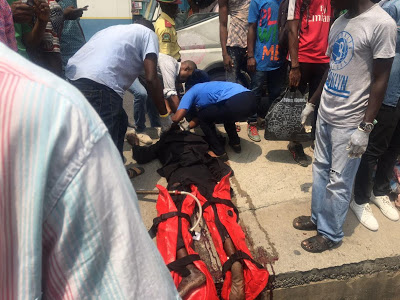 Graphic photos: Two incapacitated in hit and run accident in Lekki