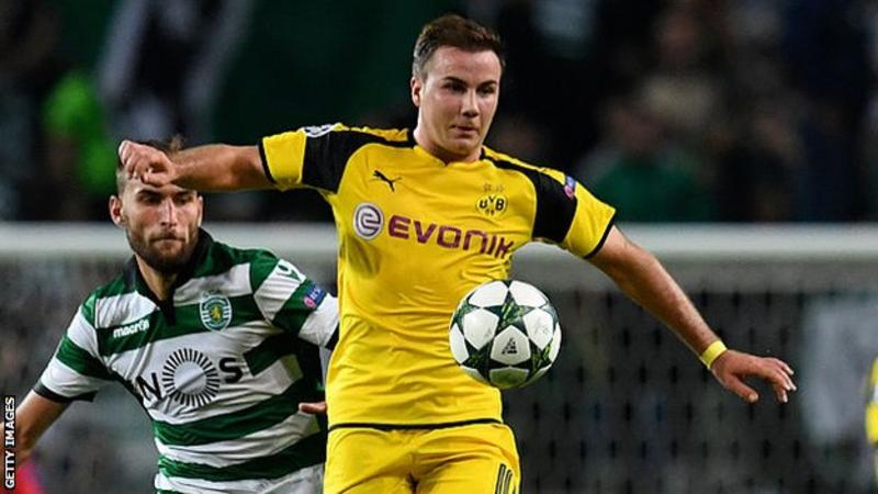 UEFA CL: Mario Gotze to miss Dortmund game at Benfica