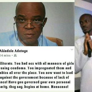 Angry professor apologises to 2face