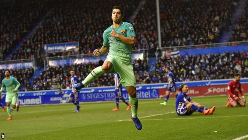 Rampant Barca put six past Alaves