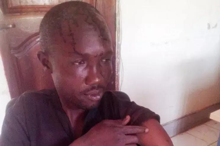 Photo: Wife beats husband up over ‘bride price’