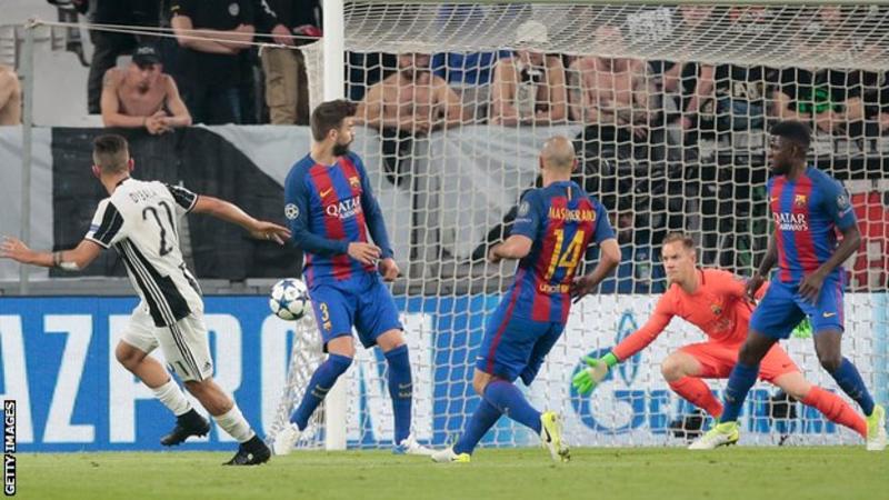 Juve put three past Barca to take control of tie