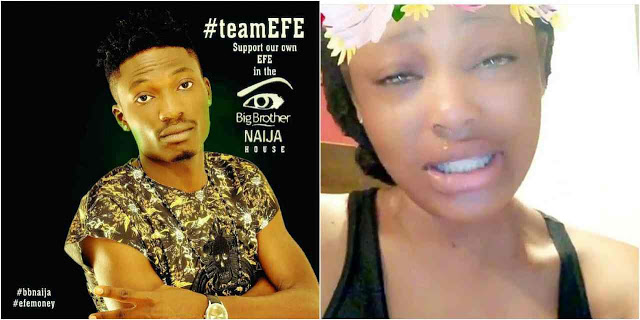 #BBNaija: Fan cries out in support of Efe
