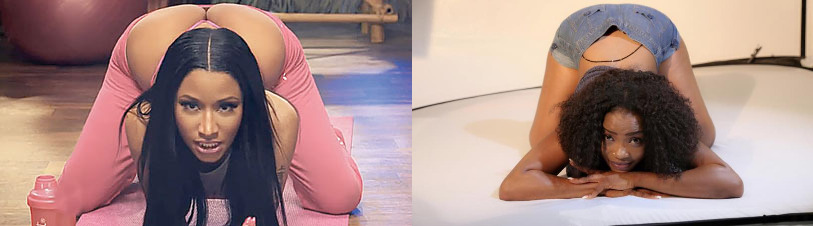 Soblinkx battles Nicki Minaj in anaconda pose