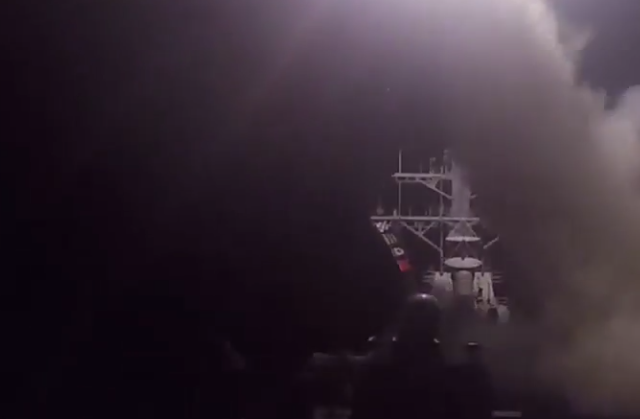 Watch how US launched Tomahawk missiles into Syria