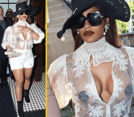 Unbelievable! Married woman shows off boobs in seductive dress