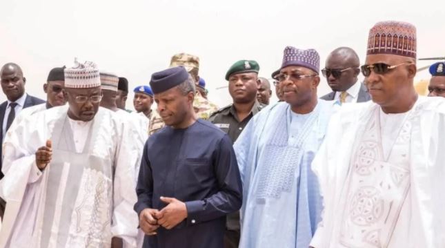 Osinbajo storms Maiduguri hours after bomb blasts
