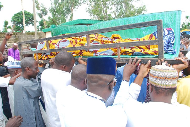 Photos: Gov Sani Bello’s aide, Jiya Vatsa buried amidst tears