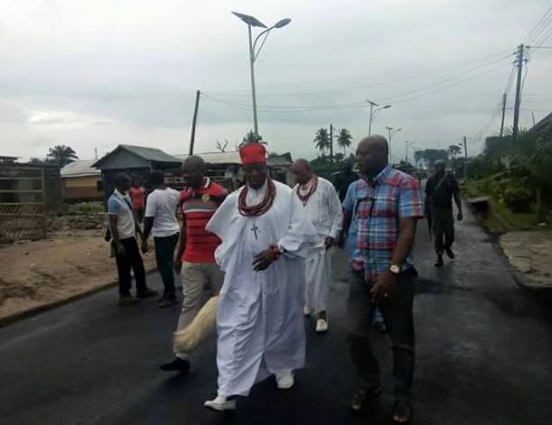 PHOTOS: Okpe council boss, Orodje of Okpe inspect projects