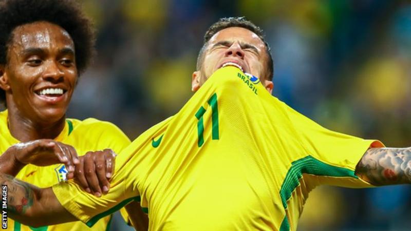 Liverpool's Coutinho scores for Brazil in World Cup qualifier