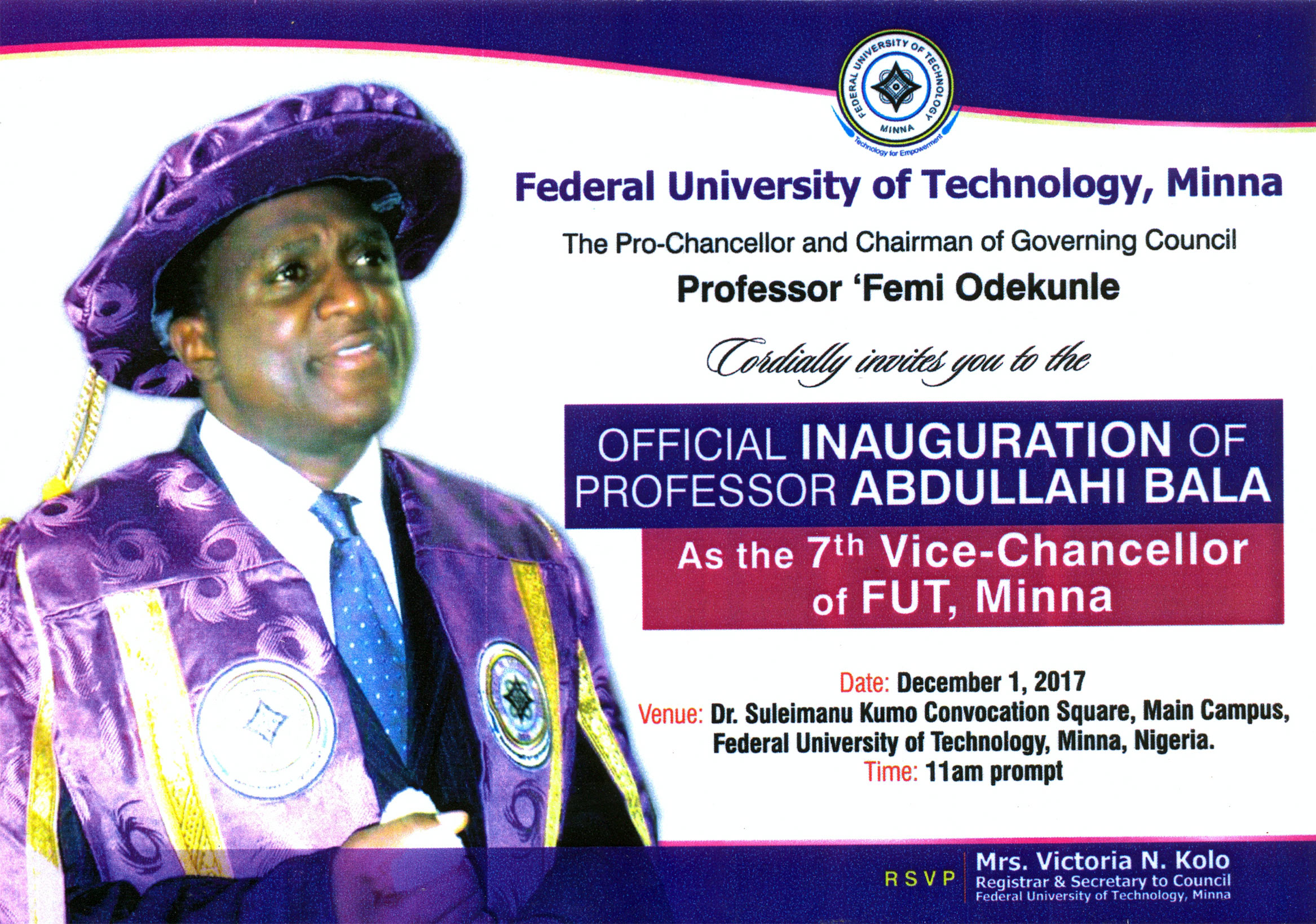 FUT Minna gets new VC