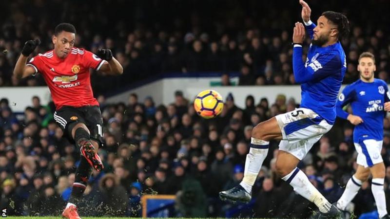 Man Utd go second with victory at Everton