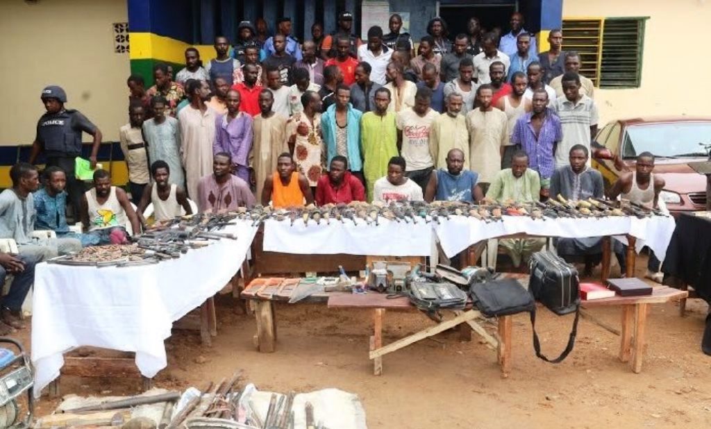 Again! Police parade over 50 vicious bandits, criminal militias [PHOTOS]