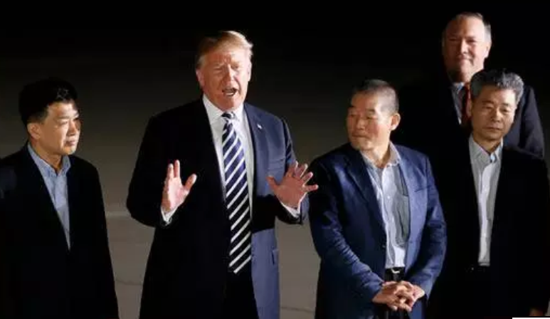 BREAKING: Trump receives three Americans freed by North Korea