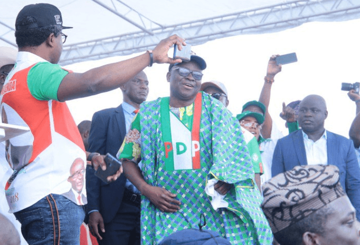 [Video] Jubilation as Fayose makes first public appearance after Ekiti governorship election