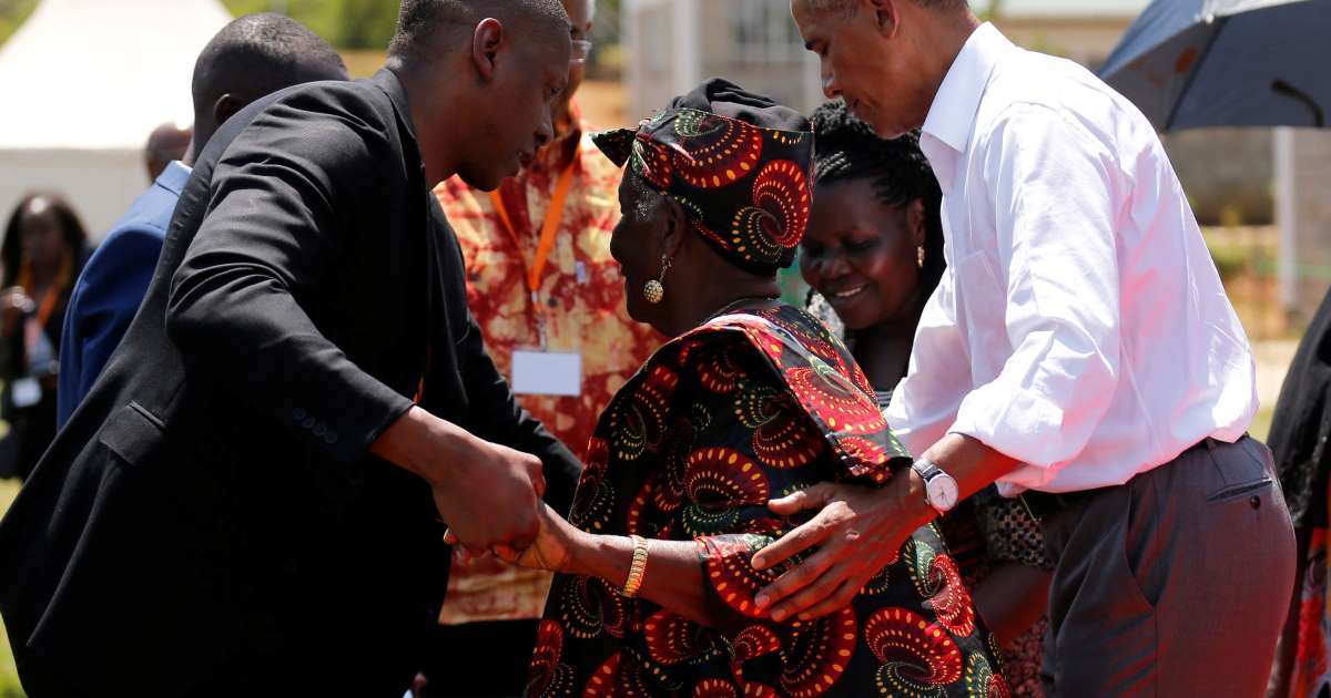 [Video] Obama visits Kenya, dances with his grandmother, half sister