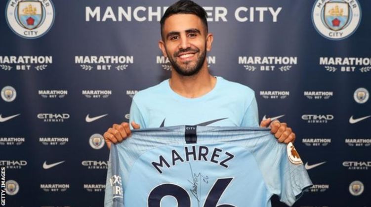 Riyad Mahrez joins Man City for club record £60m