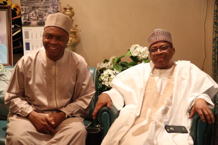 Senator Saraki visits Babangida in Minna