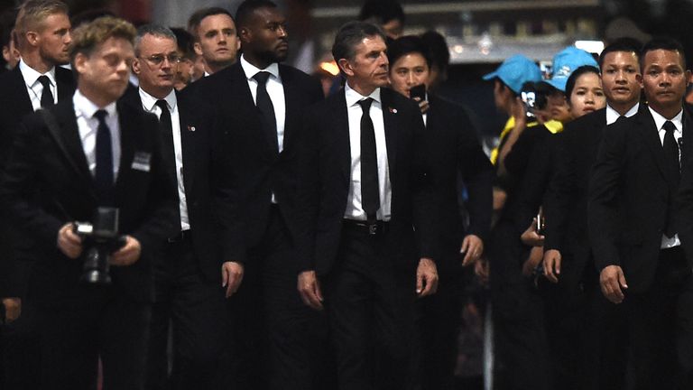 Leicester City squad return from late owner’s funeral