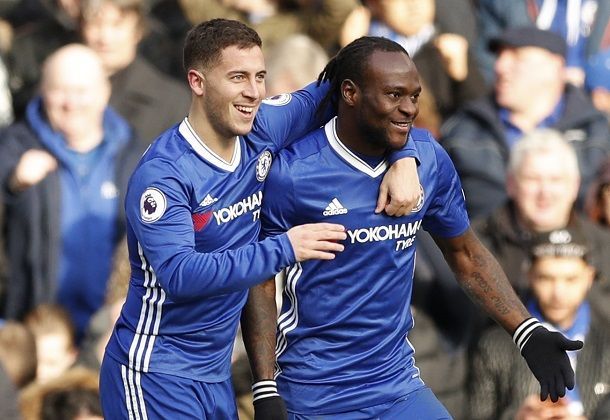 100th Chelsea goal: Moses celebrates Hazard’s spectacular performances