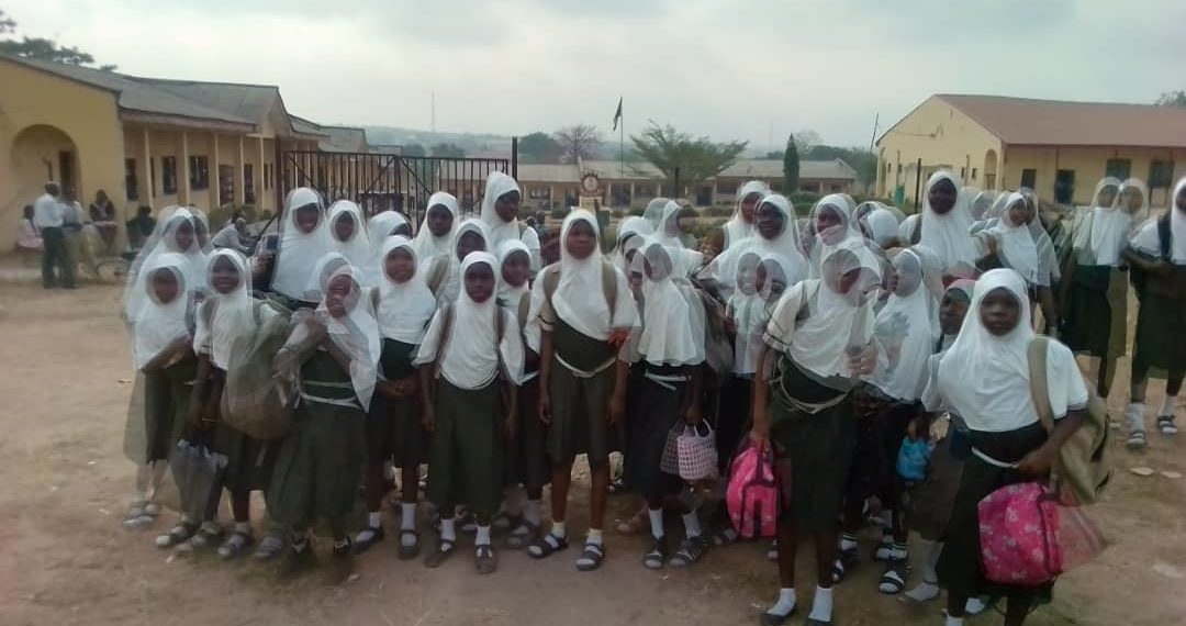 [Photo] LAUTECH international school shuts 55 students outside for appearing in hijab