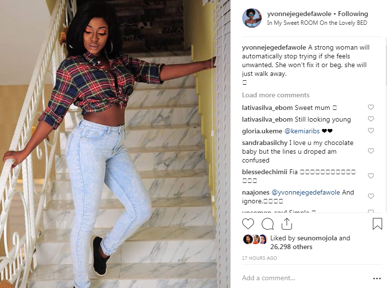 Yvonne Jegede’s Insta post triggers rumour she’s battling marital crisis