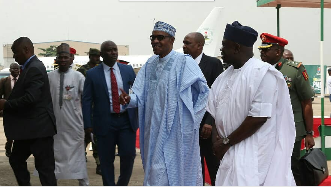 Tinubu absent as Buhari commissions projects in Lagos