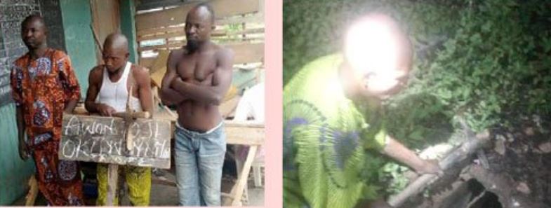 [Photo] Human parts thieves caught digging graves in church’s cemetery