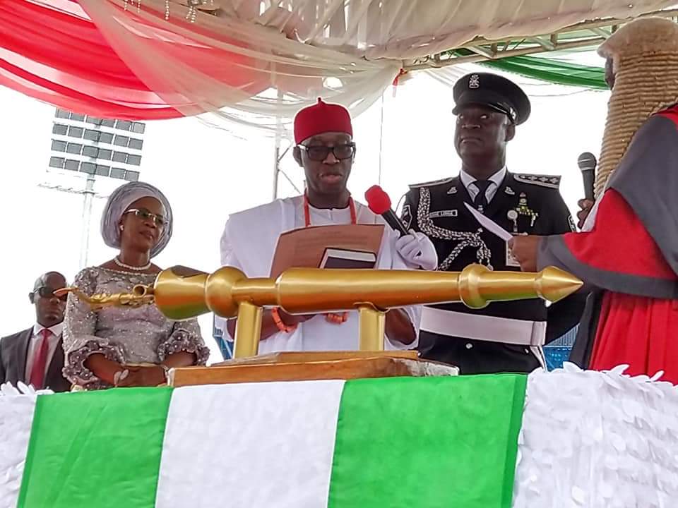 Breaking: Gov Okowa sworn-in for 2nd term, sees better days ahead (See photos)