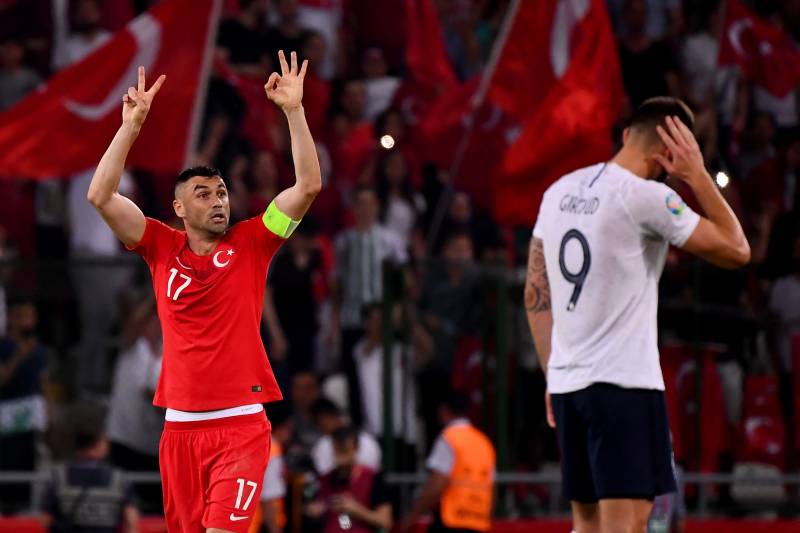 Turkey upset world champions France with 2-0 win