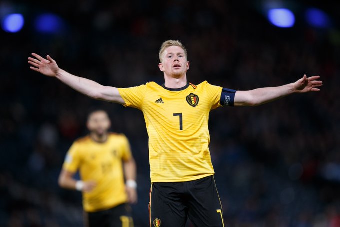 Euro 2020 Qualifiers: De Bruyne inspires Belgium to 4-0 rout of Scotland