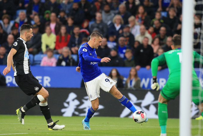 EPL: Vardy hits brace as Leicester thrash Newcastle