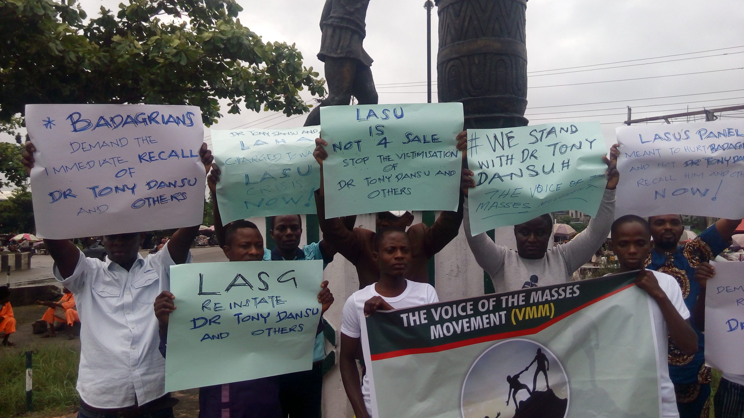 Badagry youths protest against sack of lecturer at LASU