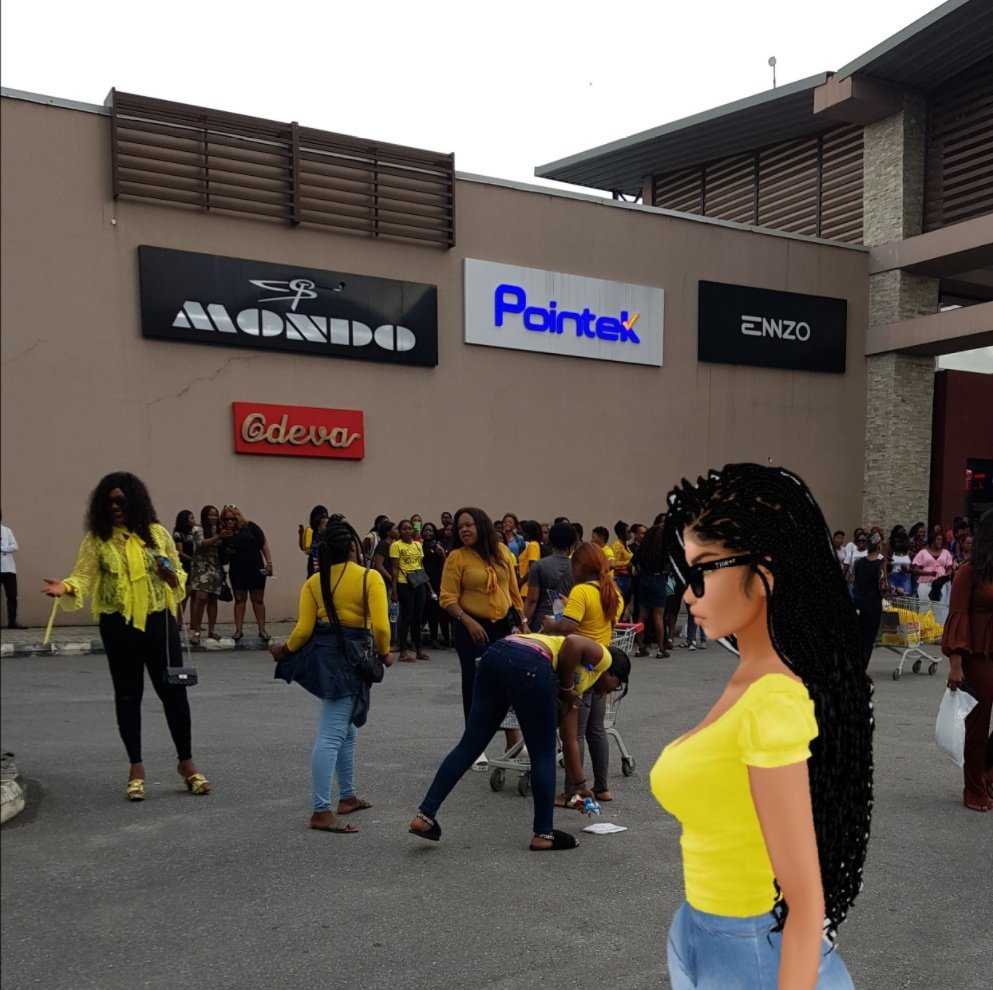 Fans mob Tacha in Festac town [VIDEO]
