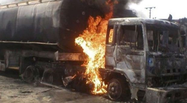 Two vehicles burn as petrol tanker explodes in Ogun