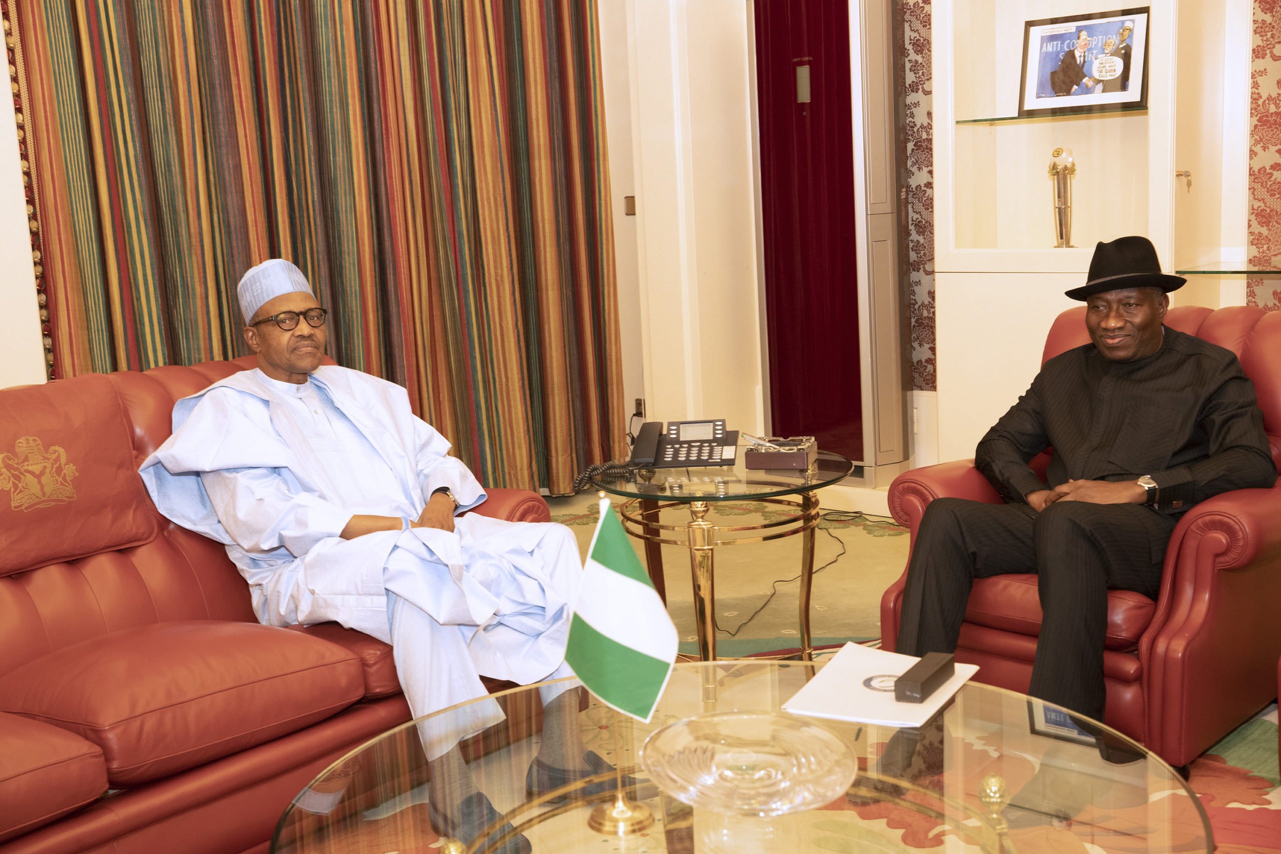 JUST IN: Buhari, Jonathan meet in Abuja [Photos]