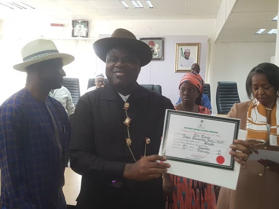 BREAKING: Bayelsa Governor-elect, Diri receives Certificate of Return