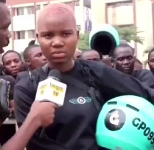 [Video] Female bike rider gets car gift after her viral speech against ‘Okada’ ban